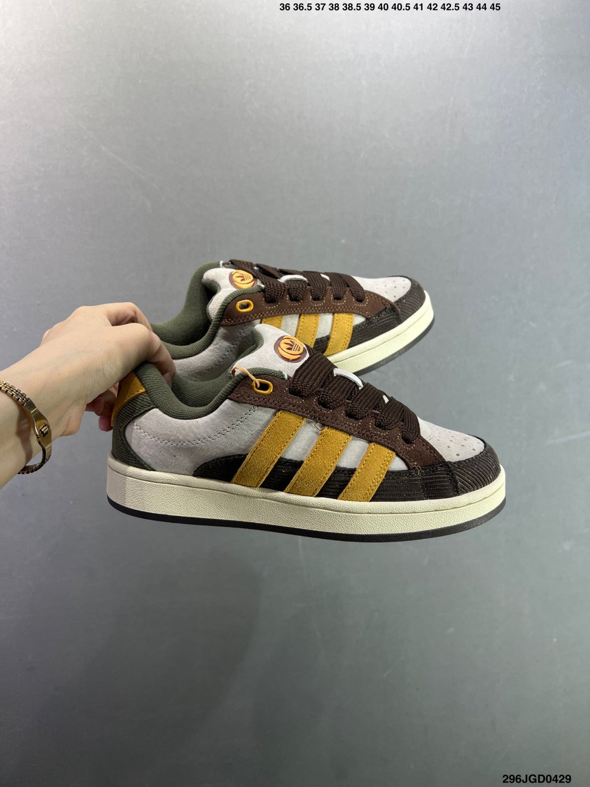 Adidas Originals Campus 00s "Preloved Yellow Preloved Brown" JR8054 - Angle View 9