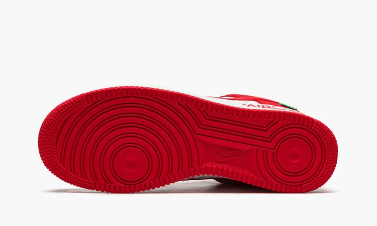 LOUIS VUITTON AIR FORCE 1 LOW "Virgil Abloh - White/Red" - Angle View 6