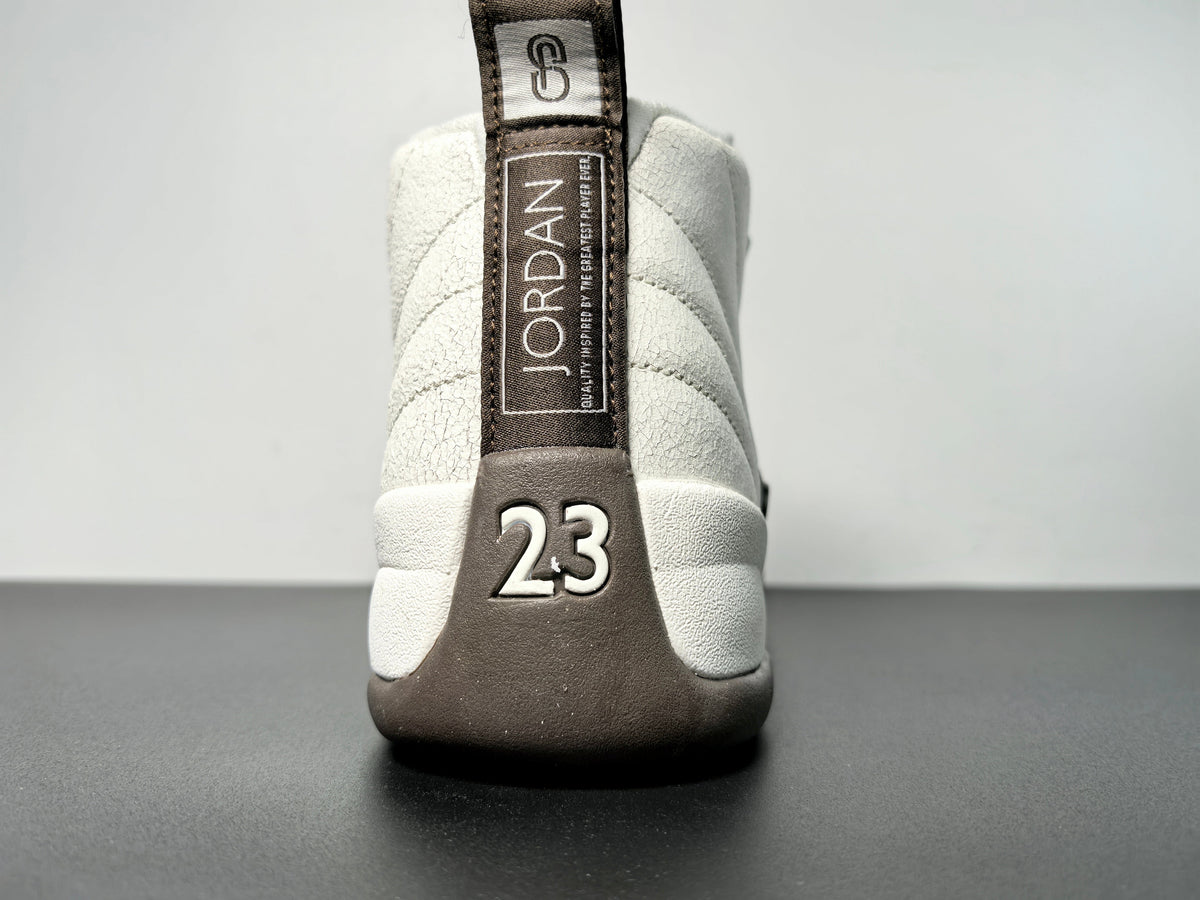 Air Jordan 12 White Baroque Brown-Sail - Angle View 6