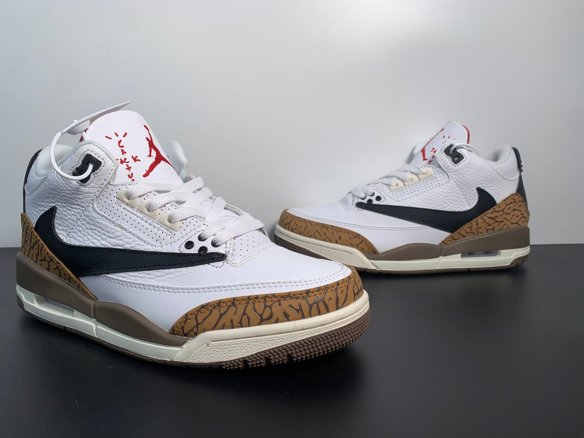 Travis Scott 2 x Air Jordan 3 Tan Brown CT8532-120 - Angle View 3