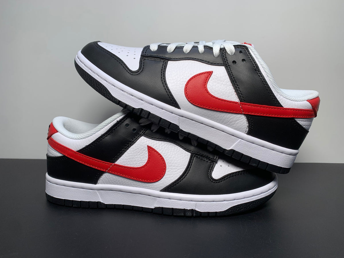 Nike Dunk Low 'Black White Red' - View 5