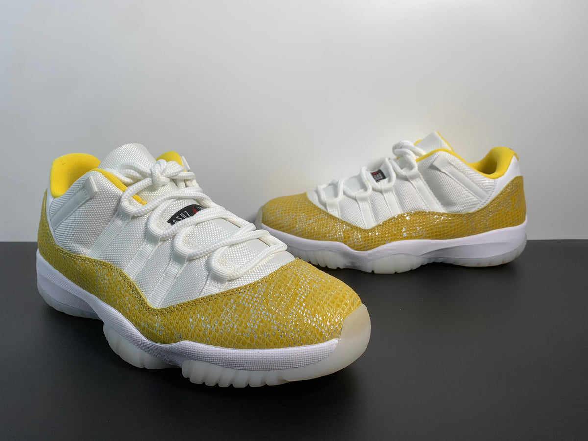 Air Jordan 11 Low WMNS Yellow Snakeskin AH7860-107 - Angle View 3