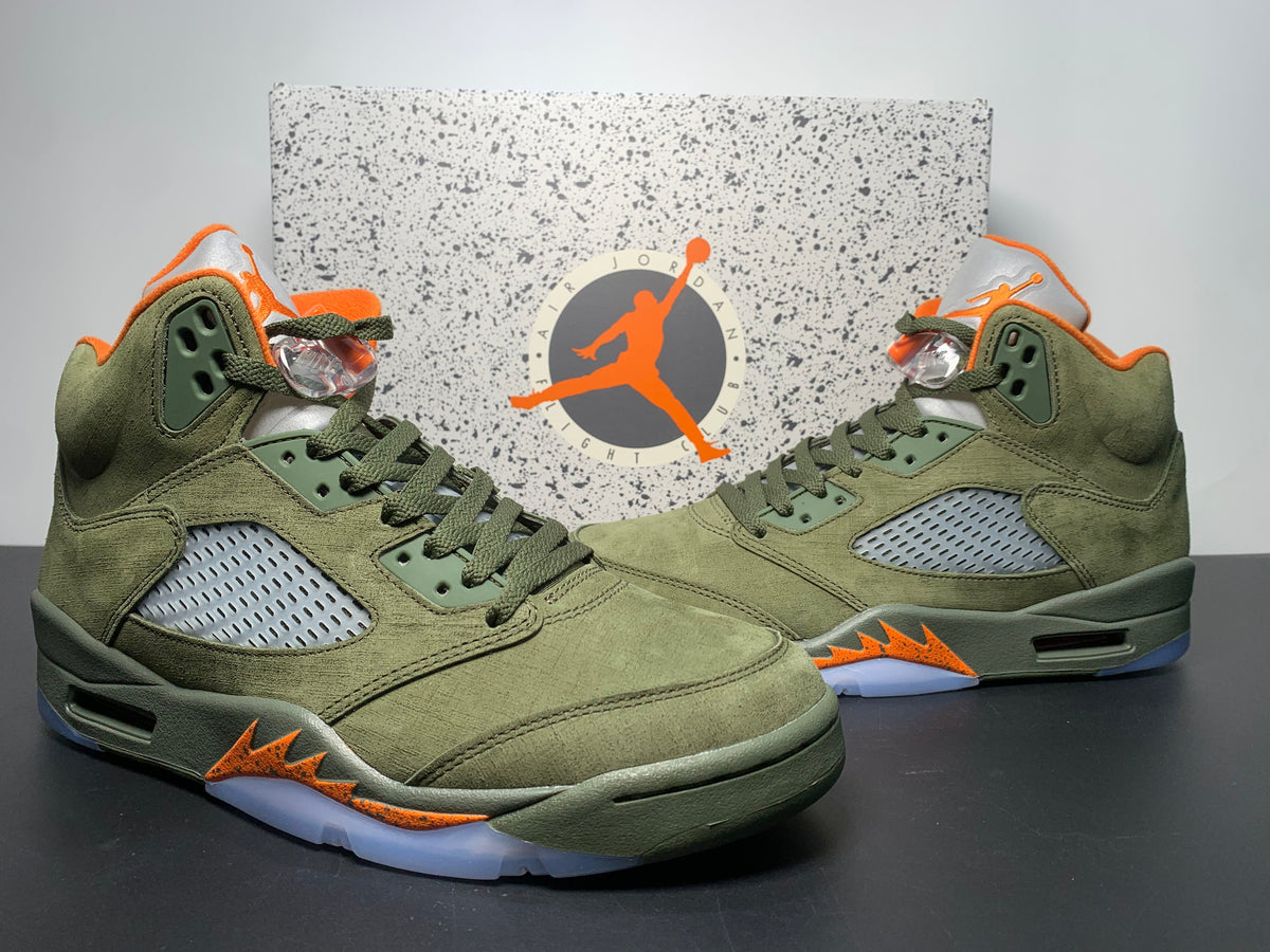 Nike Air Jordan 5 Retro Olive Solar Orange DD0587-308 - Angle View 6