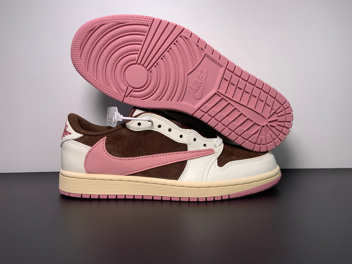 Travis Scott x Air Jordan 1 Low OG “Dark Pony/Pink Oxford”  DZ4137-206 - Angle View 11