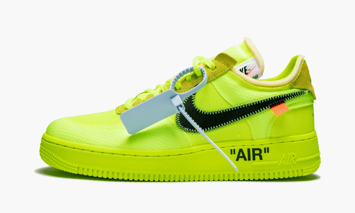 The 10: Nike Air Force 1 Low "Off-White Volt" - Angle View 2