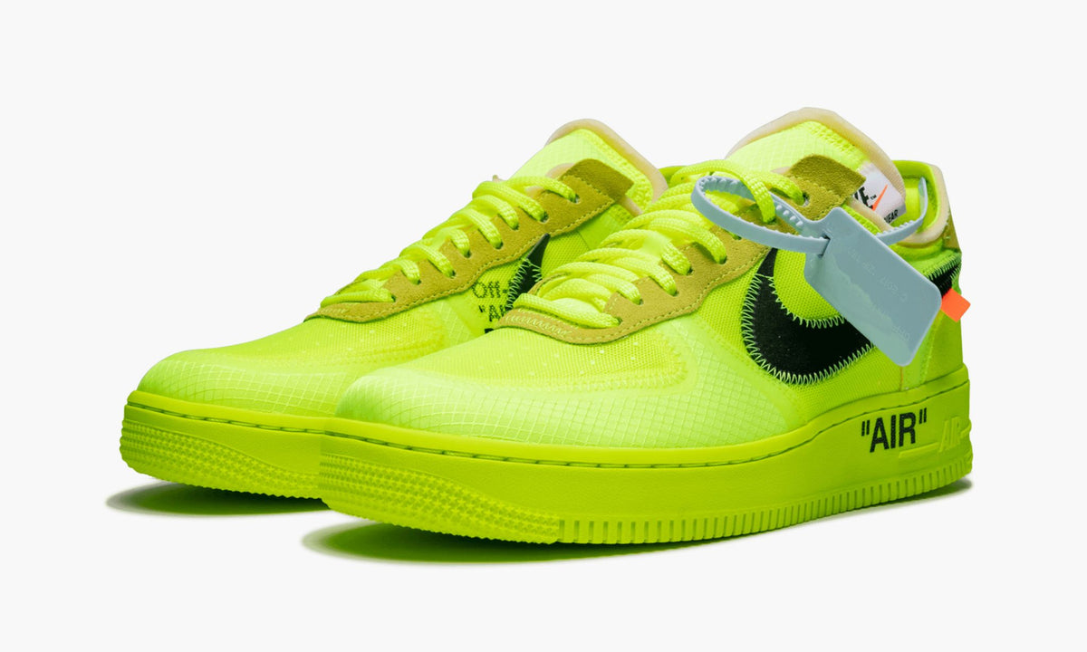 The 10: Nike Air Force 1 Low "Off-White Volt" - Angle View 3