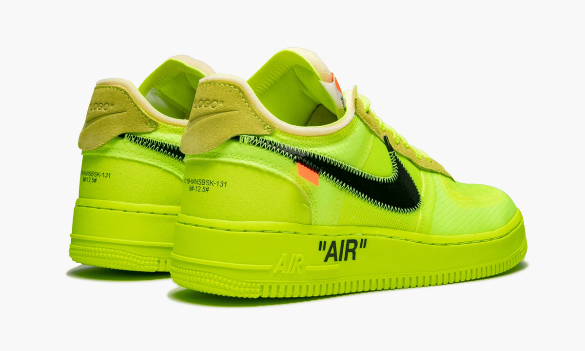 The 10: Nike Air Force 1 Low "Off-White Volt" - Angle View 4