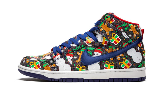 SB Dunk High TRD QS "Ugly Christmas Sweater" - View 1