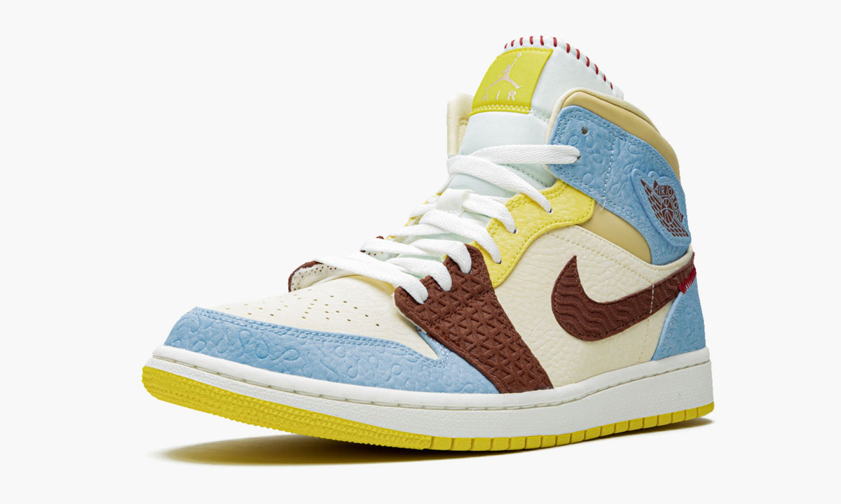 Air Jordan 1 Mid SE "Maison Chateau Rouge Fearless" - Angle View 5