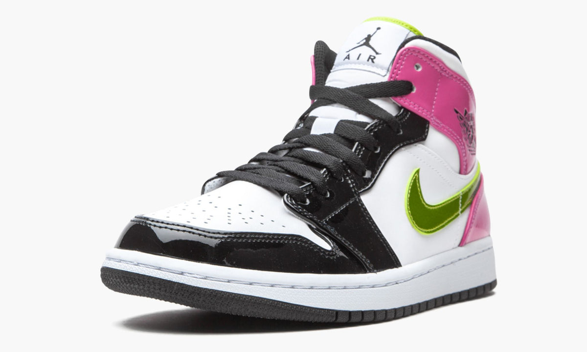 Air Jordan 1 Mid SE "Cyber / Active Fuchsia" - Angle View 5