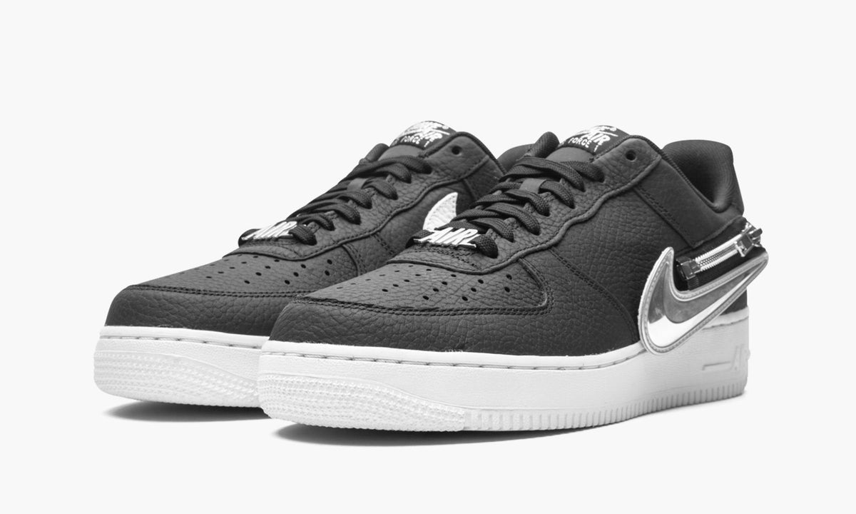 Air Force 1 '07 "Zip Swoosh - Black / Silver" - Angle View 3