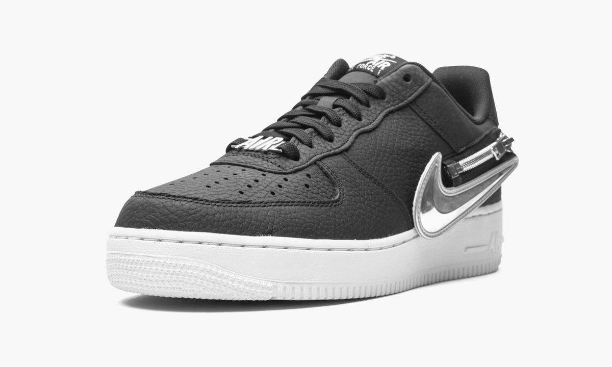 Air Force 1 '07 "Zip Swoosh - Black / Silver" - Angle View 5