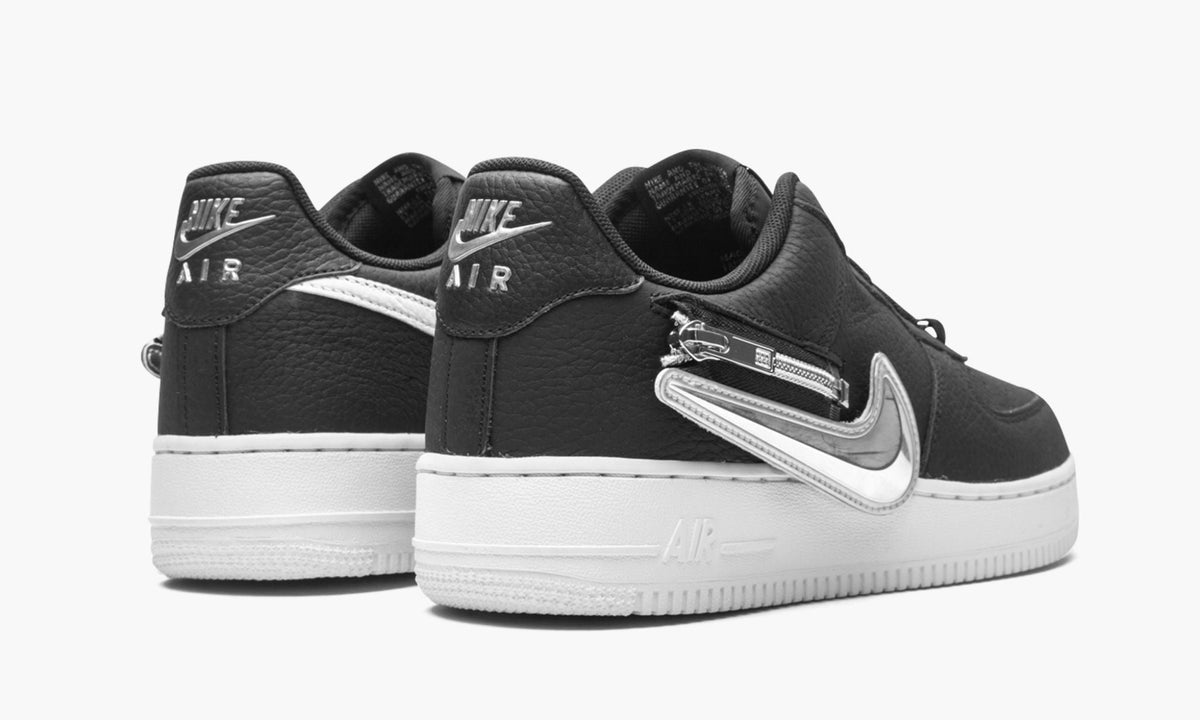 Air Force 1 '07 "Zip Swoosh - Black / Silver" - Angle View 4
