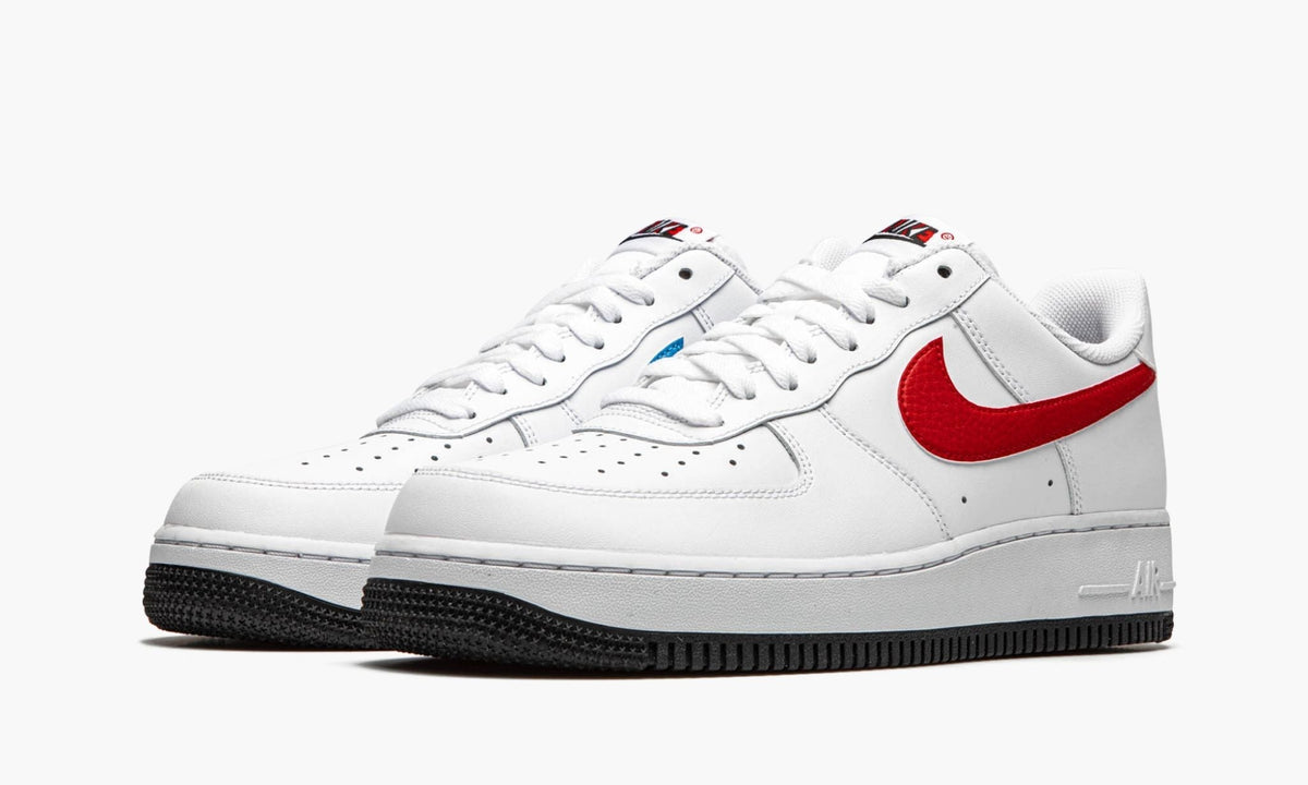 Air Force 1 '07 "Mismatched Swooshes - White / Red / Blue" - Angle View 3