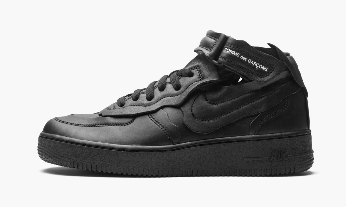 Nike Air Force 1 Mid "Comme des Garcons - Black" - Angle View 2