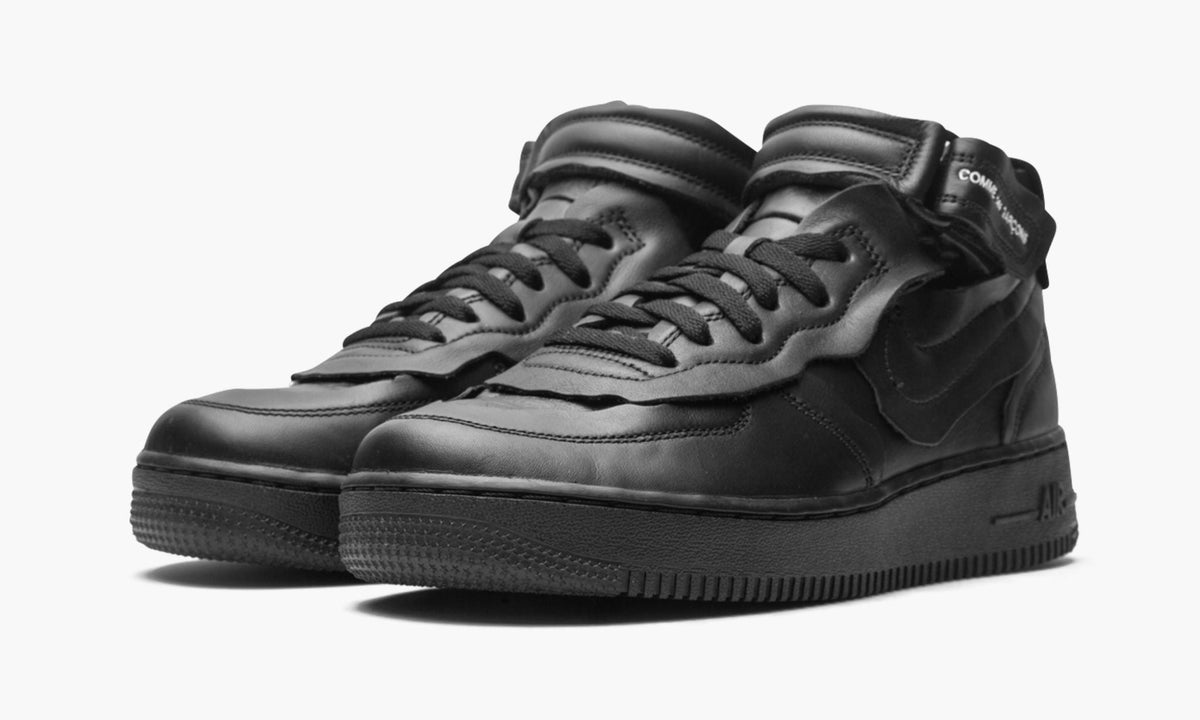 Nike Air Force 1 Mid "Comme des Garcons - Black" - Angle View 3