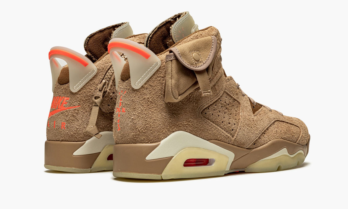 Air Jordan 6 Retro "Travis Scott - British Khaki" - Angle View 4