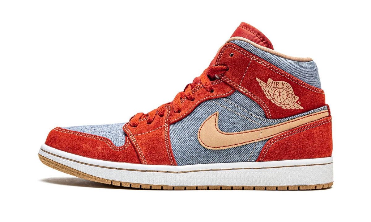 Air Jordan 1 Mid SE "Denim Red Suede" - Main View