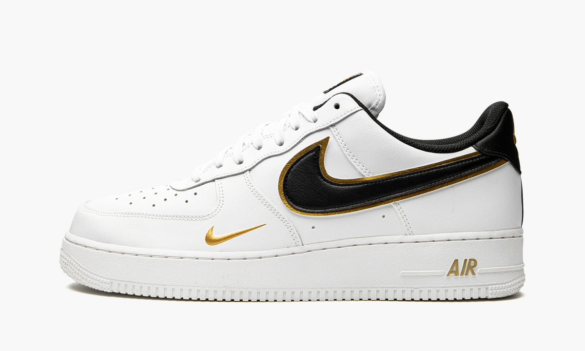 Air Force 1 '07 LV8 "Double Swoosh - White / Black / Gold" - Angle View 2
