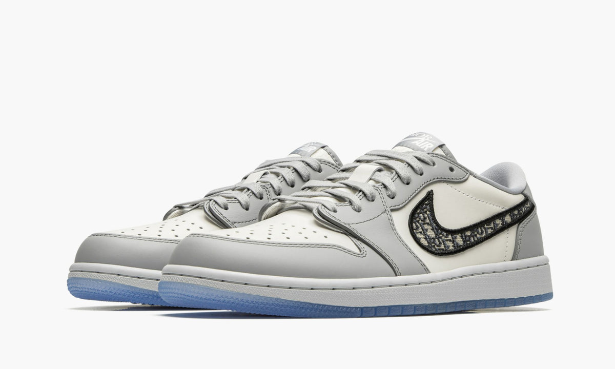 Dior x Air Jordan 1 Low ‘White Grey’ - Angle View 3