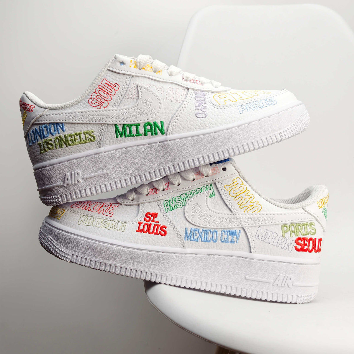 Nike Air Force 1’ 07 Low 'World Tour - White' - Angle View 2
