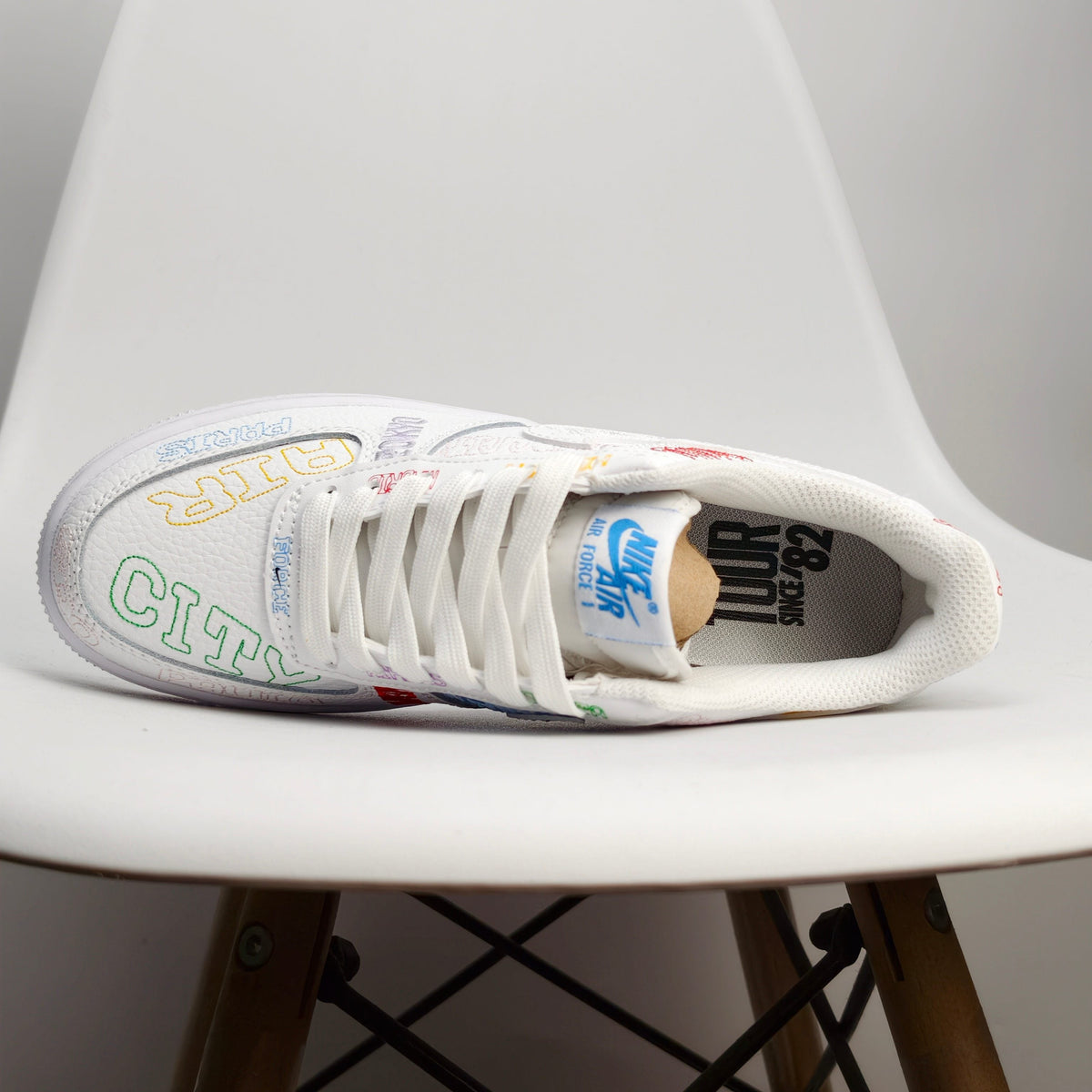 Nike Air Force 1’ 07 Low 'World Tour - White' - Angle View 6