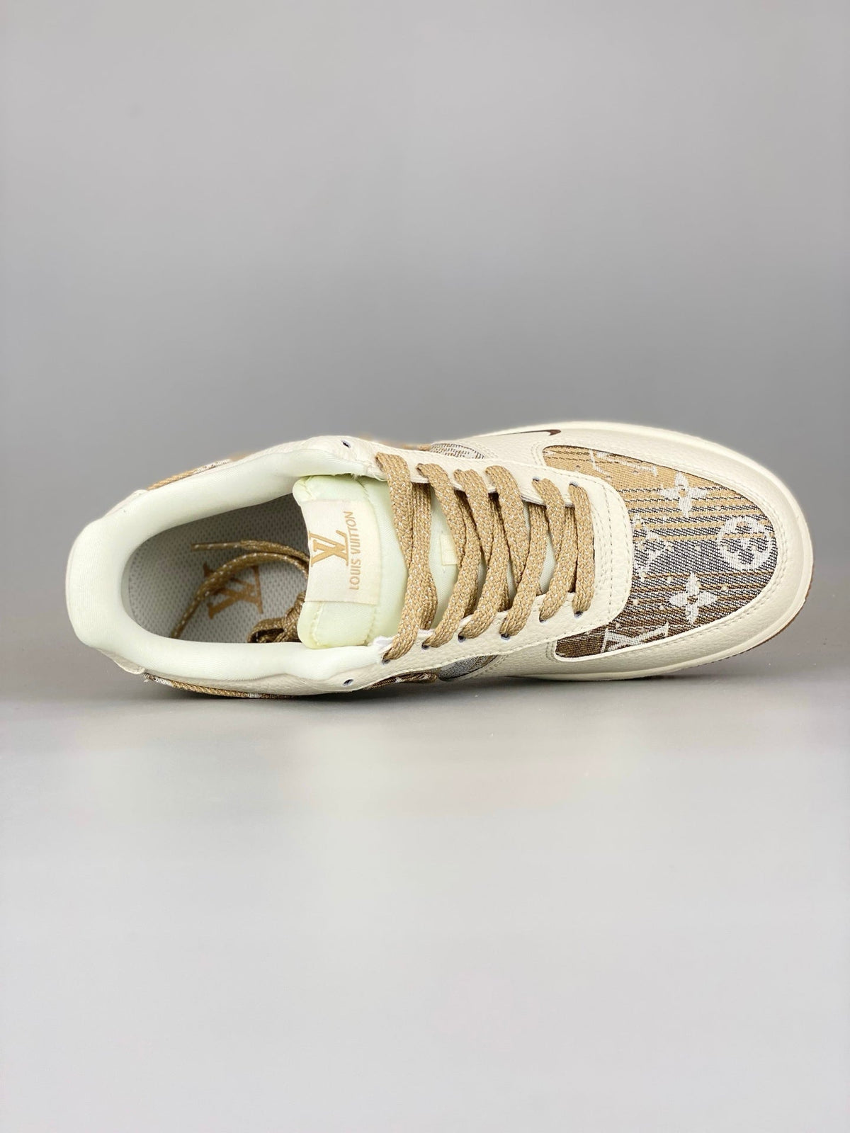 Louis Vuitton x Nike Air Force 1 '07 Low Yellow DK0798-002 - Angle View 7