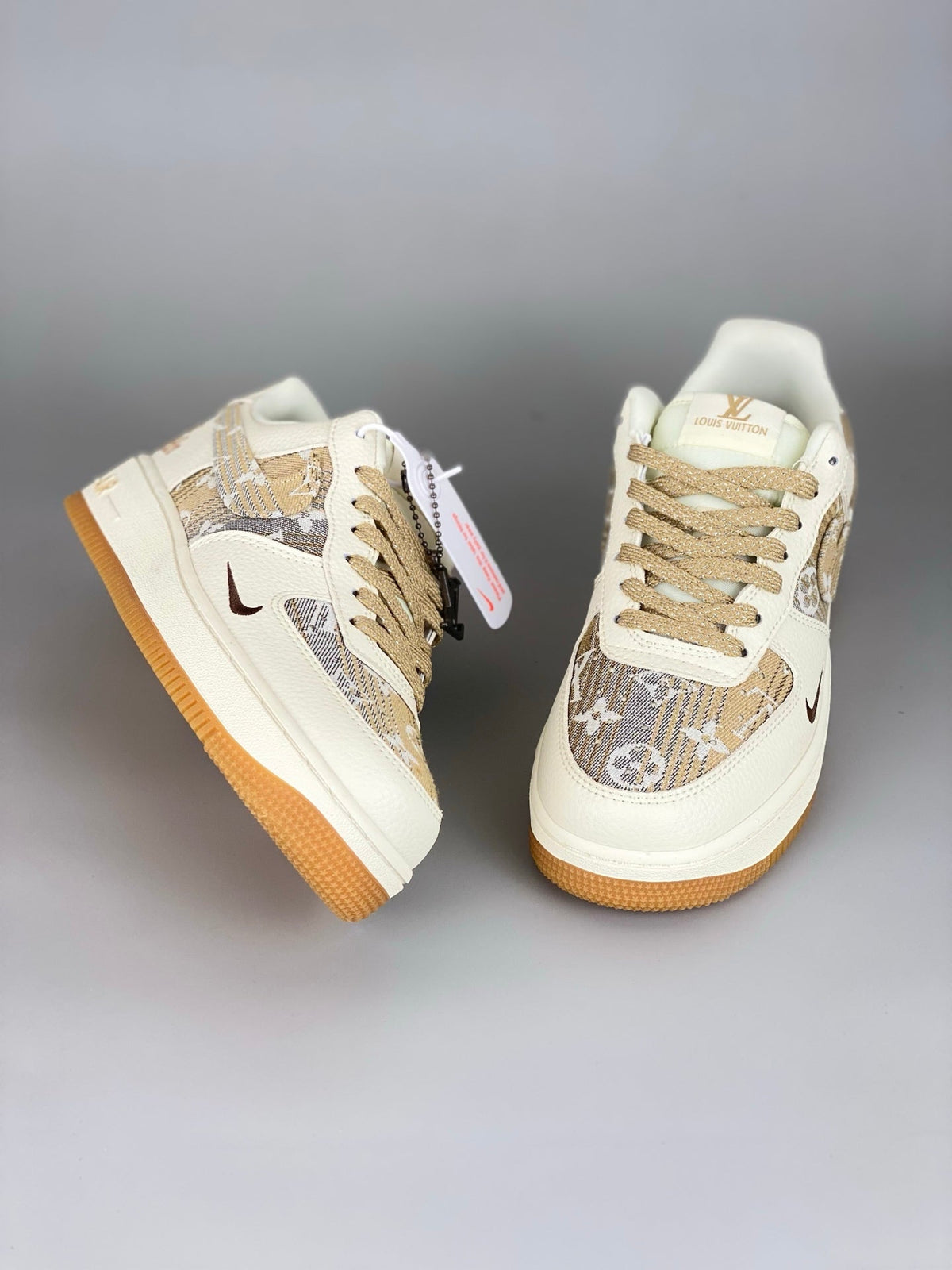 Louis Vuitton x Nike Air Force 1 '07 Low Yellow DK0798-002 - Angle View 4