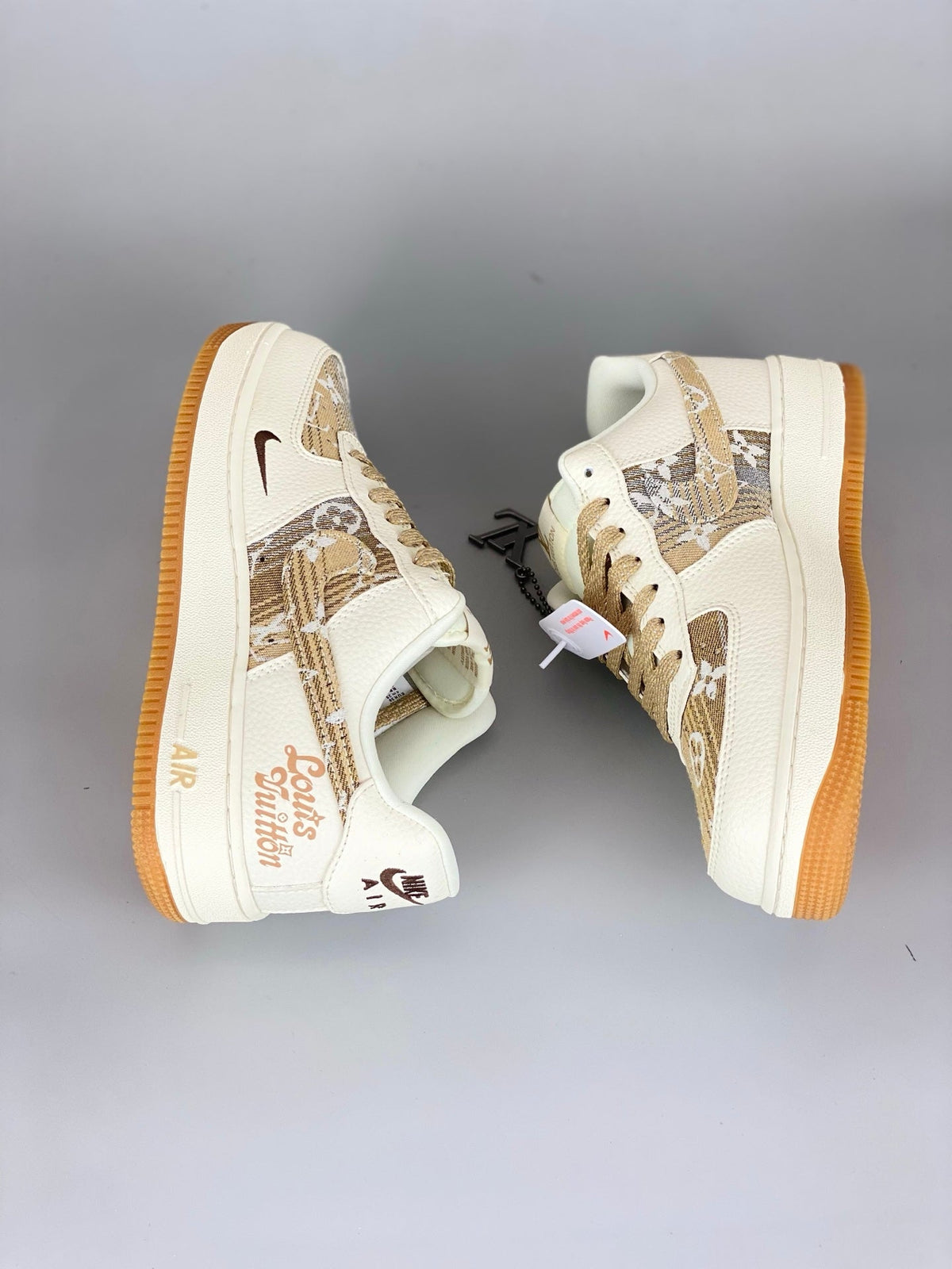 Louis Vuitton x Nike Air Force 1 '07 Low Yellow DK0798-002 - Angle View 5