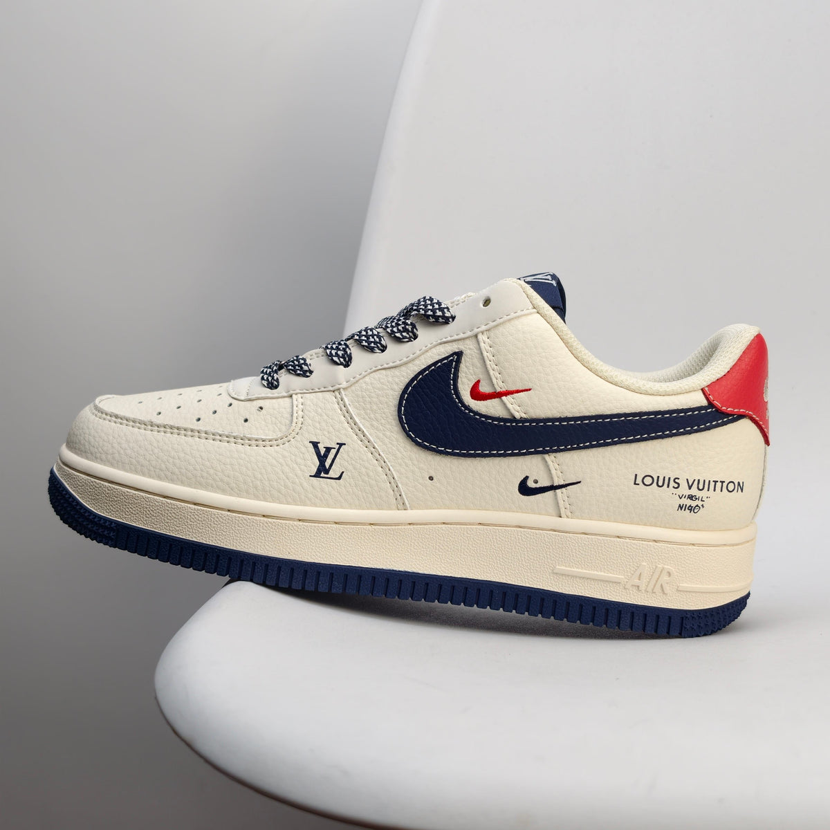 Louis Vuitton x Nike Air Force 1 '07 LV8 Black-Red 316JWD - Main View
