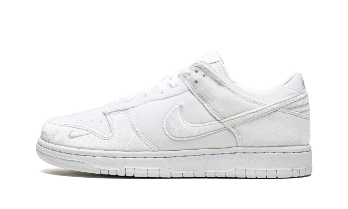 Nike Dunk Low "Dove Street Market Triple White Velvet" - View 1