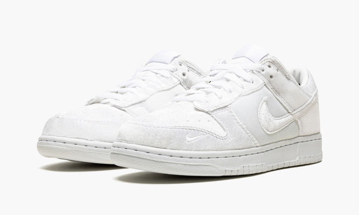 Nike Dunk Low "Dove Street Market Triple White Velvet" - View 3