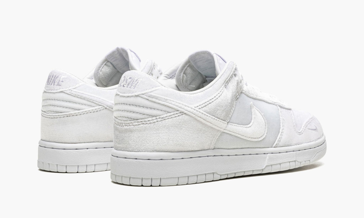 Nike Dunk Low "Dove Street Market Triple White Velvet" - View 4