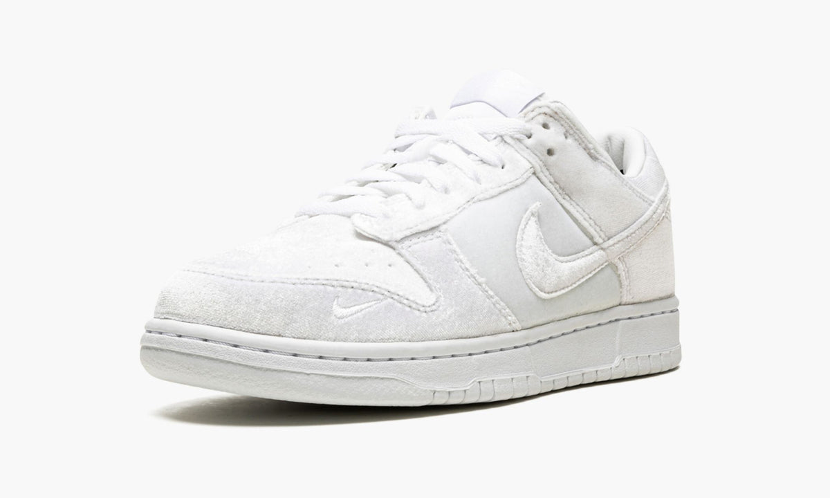 Nike Dunk Low "Dove Street Market Triple White Velvet" - View 5