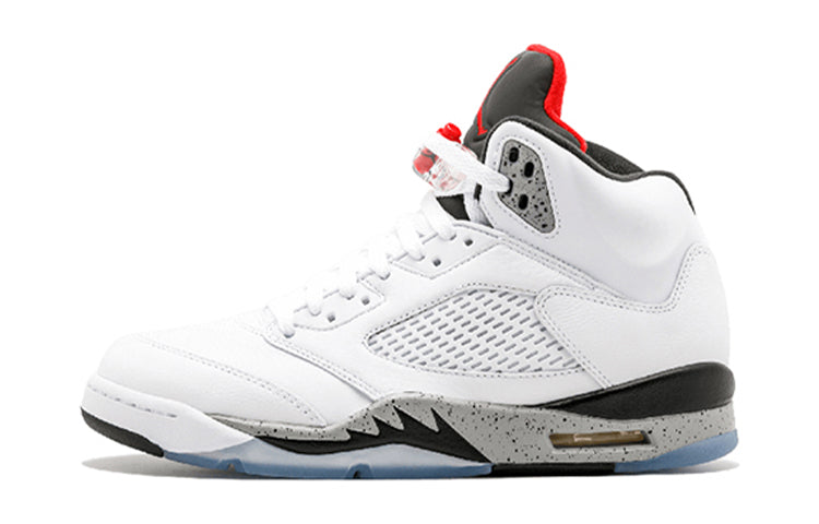 Air Jordan 5 Retro BG White Cement 440888-104 - Angle View 2