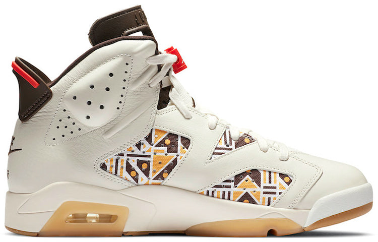 Air Jordan 6 Retro Quai 54 - Sail Gum CZ4152-100 - Angle View 2