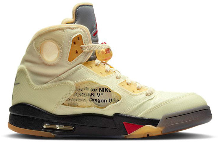 Air Jordan 5 Retro SP Off-White - Sail DH8565-100 - Angle View 2