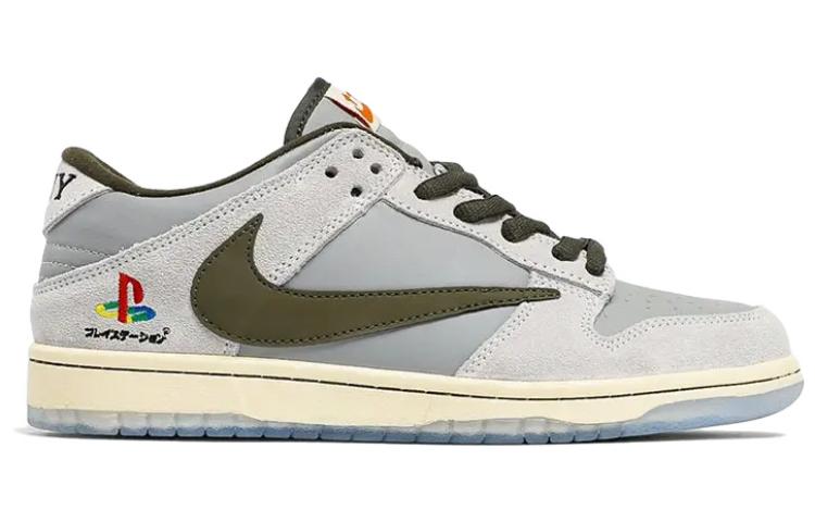 Nike x Travis Scott x PlayStation Dunk Low ‘Grey White - View 2