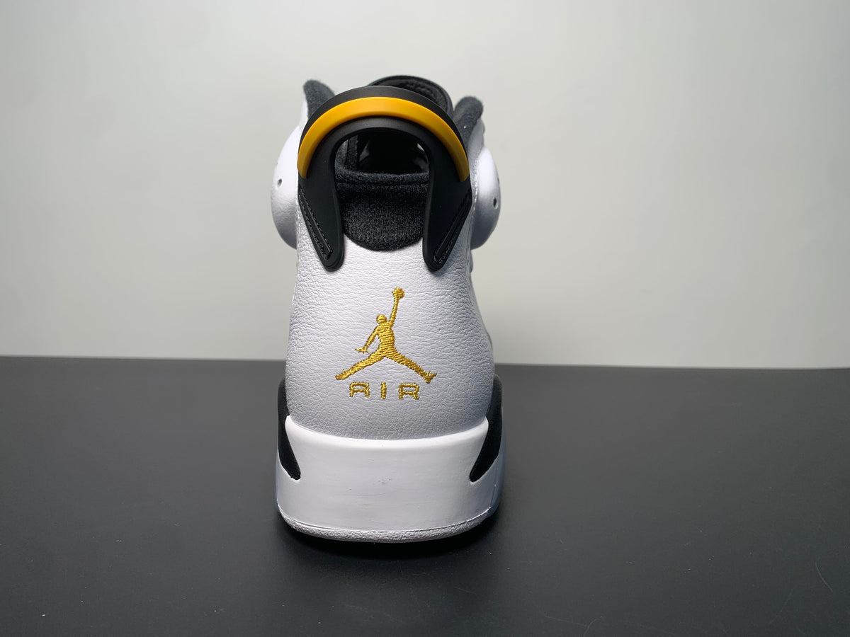 Nike Air Jordan Retro 6 Yellow Ochre White Black CT8529-170 - Angle View 5