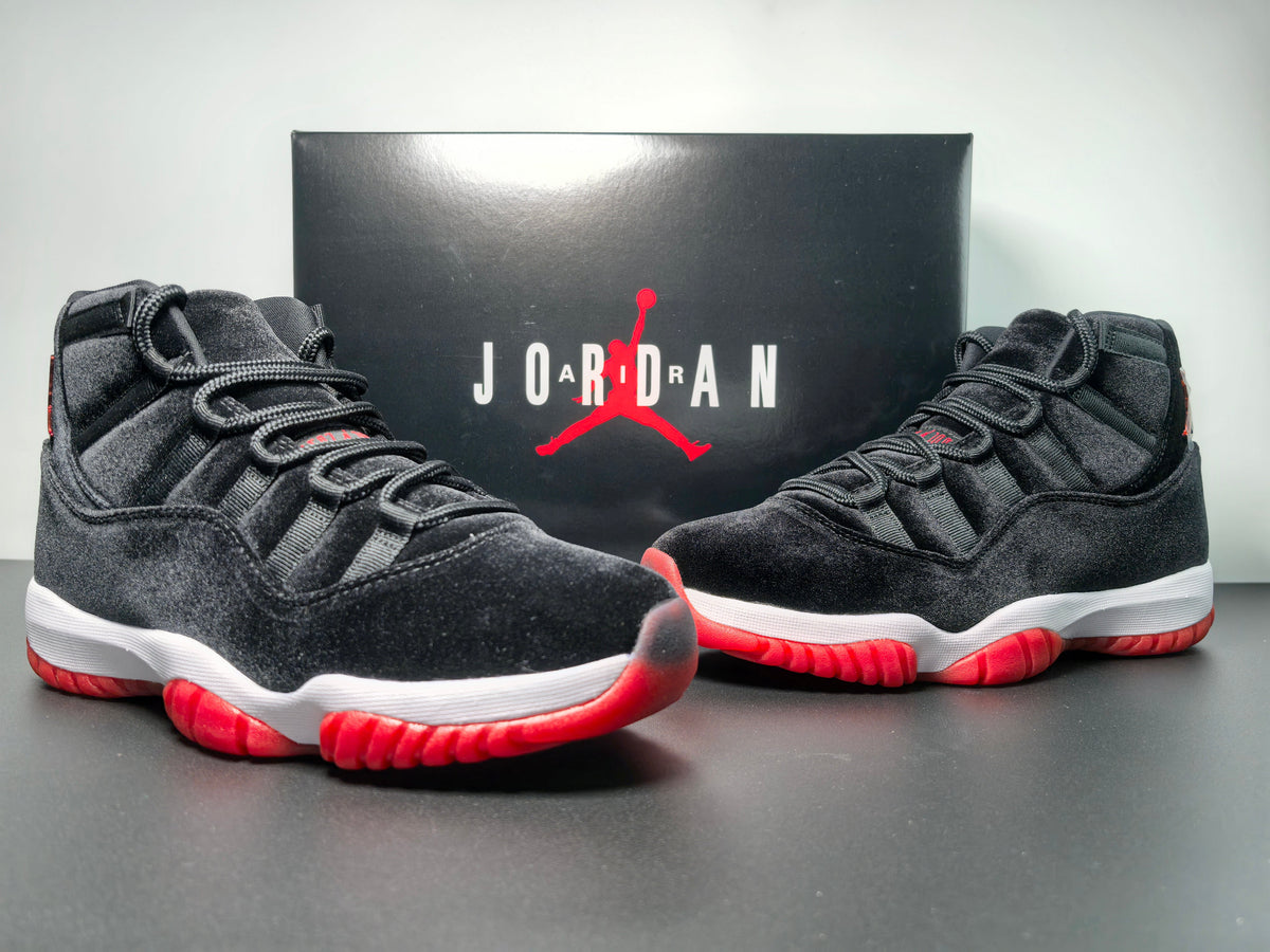 Air Jordan 11 WMNS “Bred Velvet” Rumored to Release Holiday 2024  DB5457-061 - Angle View 6