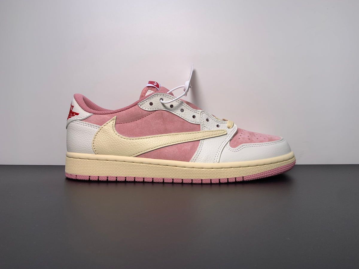 Travis Scott x Air Jordan 1 Low OG Shy Pink DM7866-600 - Angle View 4