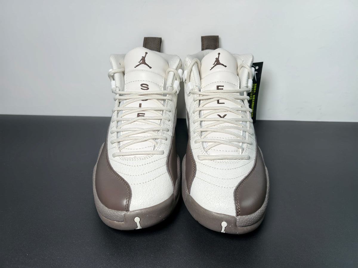 Air Jordan 12 White Baroque Brown-Sail - Angle View 4
