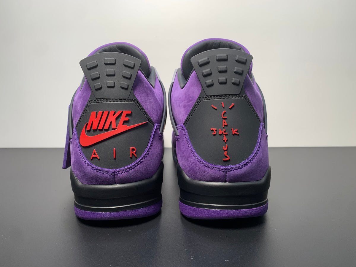 Air Jordan 4 Retro x Travis Scott Purple Friend's and Family - Angle View 10