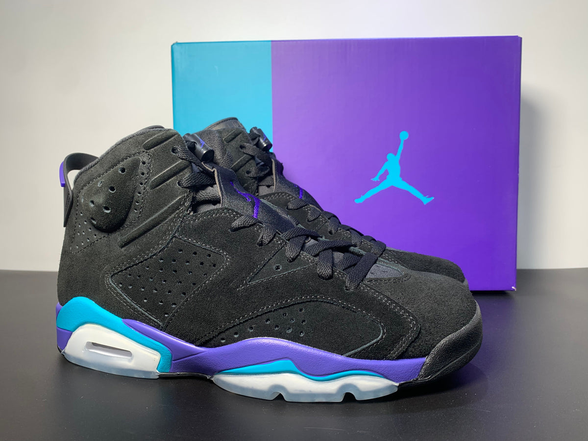 Air Jordan 6 “Aqua”Blue Purple CT8529-004 - Angle View 6