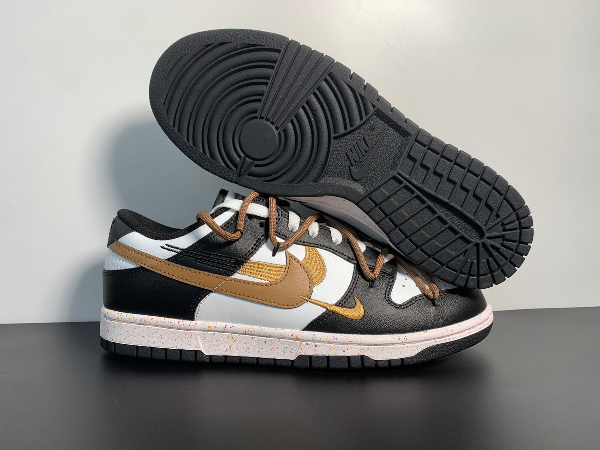 SB Dunk Low”Multi-Color White Black Brown Swoosh FD4623-142 - View 6