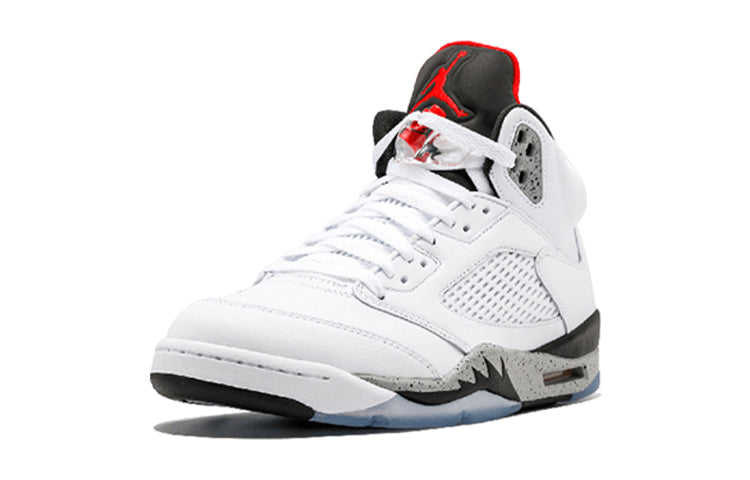 Air Jordan 5 Retro BG White Cement 440888-104 - Angle View 3