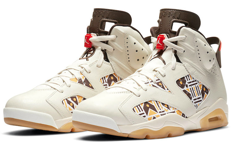 Air Jordan 6 Retro Quai 54 - Sail Gum CZ4152-100 - Angle View 3
