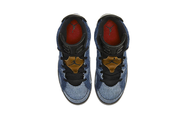 Air Jordan 6 Retro PS 'Washed Denim' Washed Denim/Sail/Varsity Red/Black CV5487-401 - Angle View 3
