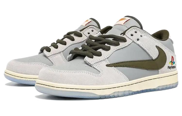 Nike x Travis Scott x PlayStation Dunk Low ‘Grey White - View 3