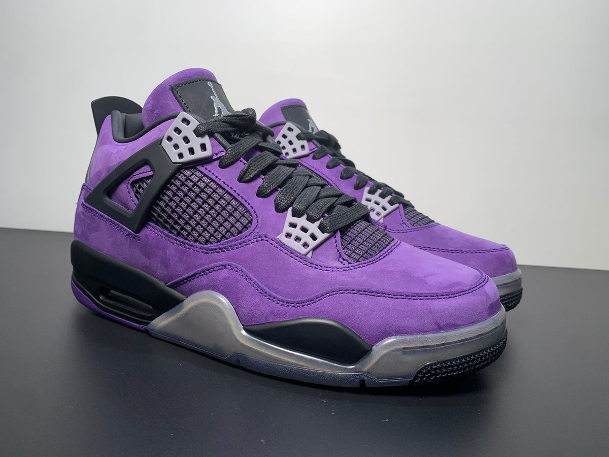 Air Jordan 4 Retro x Travis Scott Purple Friend's and Family - Angle View 8